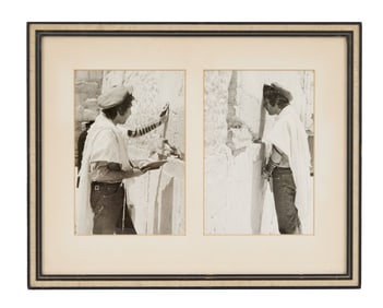 Leonard Cohen | Two Vintage Photographs At The Wailing Wall In Jerusalem