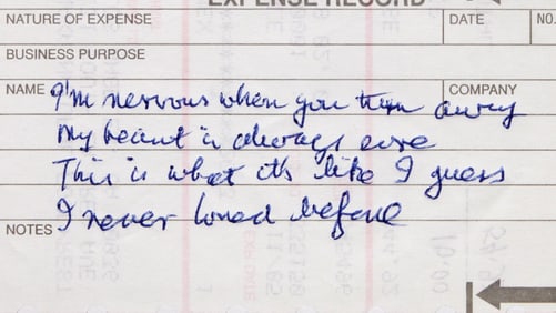 Leonard Cohen | Original Poem Written On Back Of Receipt