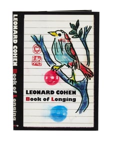 Leonard Cohen | Signed Book Of Longing Dust Jacket