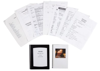 Leonard Cohen | Blue Alert Tour Anjani Thomas Itineraries And Ephemera