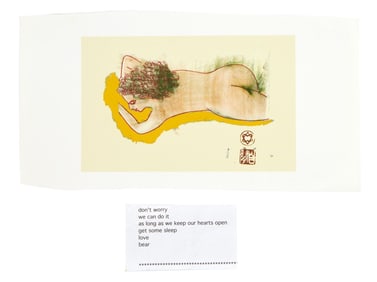 Leonard Cohen | "Her Hand In Sand" Digital Print With Note