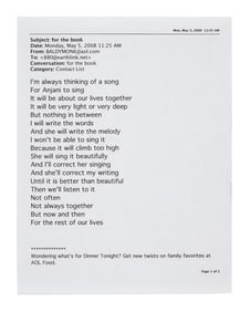 Leonard Cohen | Poem For Anjani Thomas