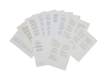 Leonard Cohen | Working Manuscripts For "Anyhow"