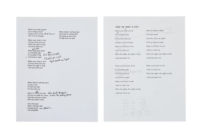 Leonard Cohen | Annotated Draft Of An Unreleased Song