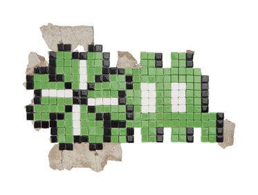 Invader | FTBL-20 Original Fontainebleau France Street Art Mosaic