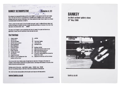Banksy | Rivington Street Exhibition Info with Handwritten Notes and Doodles