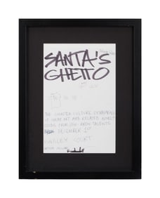 Banksy | Santa's Ghetto Exhibition 2003 Handwritten Concept Flyer