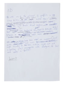 Banksy | Santa's Ghetto Exhibition Handwritten Robert Del Naja Biographical Notes