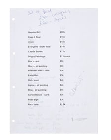 Banksy | Artworks Price Lists (3)