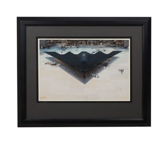 John Conrad Berkey | Signed B-2 Stealth Bomber Painting