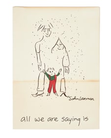 John Lennon | Yoko Ono Signed "Give Peace A Chance" Christmas Card