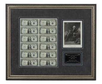 Paper Currency | Uncut Sheet of 1935 Series D 1-Dollar Silver Certificates