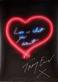 Tracey Emin | Signed "Love Is What You Want" Neon Installation Poster