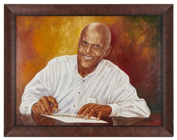 Harry Belafonte | Acrylic on canvas, portrait of HB, 2012, by Michael Escoffery