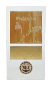 Harry Belafonte | 1961 "Belafonte at Carnegie Hall" RIAA Sales Award