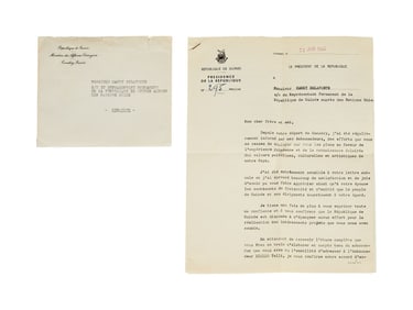 Harry Belafonte | 1964 Letter from Ahmed Sekou Toure