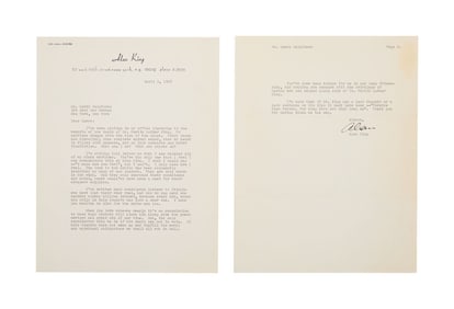 Harry Belafonte | Letter From Alan King on the Assassination of Dr. Martin Luther King, Jr.