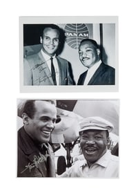 Harry Belafonte | Signed Photo with Dr. Martin Luther King, Jr.