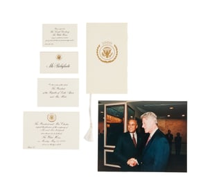 Harry Belafonte | Bill Clinton Thabo Mbeki Dinner Invitation With Photo