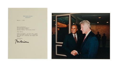 Harry Belafonte | Bill Clinton Birthday Letter With Photograph