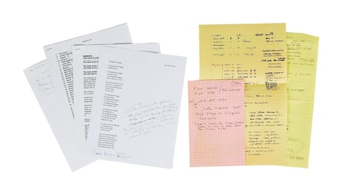 Harry Belafonte | Seven Papers With Notes from Harry