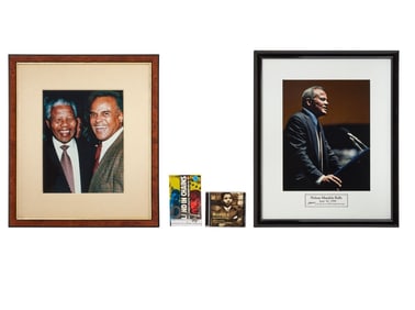 Harry Belafonte | Photograph with Nelson Mandela with Photograph, Book, and CD