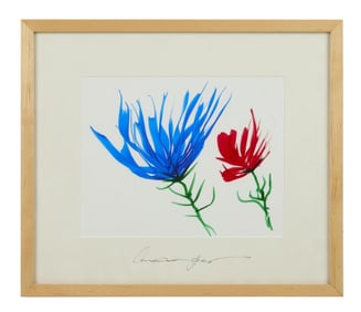 Harry Belafonte | Tony Bennett Signed Floral Painting