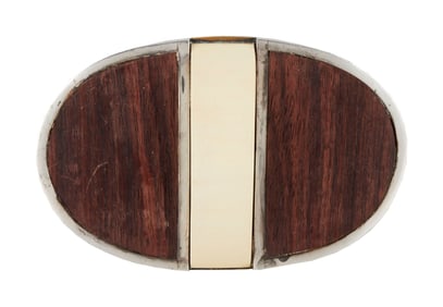 Harry Belafonte | Sterling Silver, Brass and Wood Belt Buckle