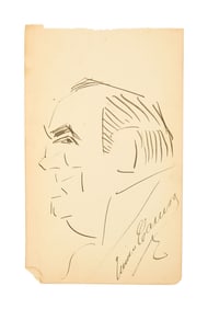 Harry Belafonte | Enrico Caruso Signed Self-Portrait