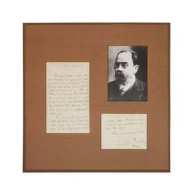 Harry Belafonte | Emile Zola Signed Letter Matted with Image