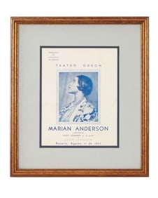 Harry Belafonte | Framed and Signed Marian Anderson Playbill Cover