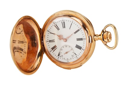 Harry Belafonte | Medaille d'or Geneve 18K Gold Swiss Hunting Case Pocket Watch