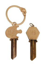Harry Belafonte | Pair of 14K Gold Engraved Keys