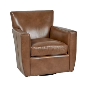 Harry Belafonte | Crate & Barrel Leather Upholstered Club Chair