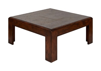 Harry Belafonte | Chevron Pattern Wood Coffee Table