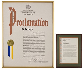 Harry Belafonte | Two Framed Certificates