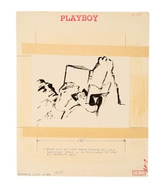 Playboy | LeRoy Neiman June 1958 Drawing of a Prototype Femlin