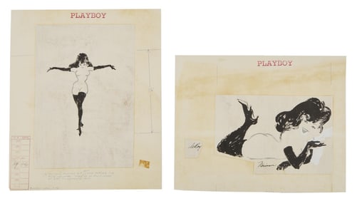 Playboy | LeRoy Neiman Set of Two Femlin drawings