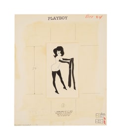 Playboy | LeRoy Neiman Femlin with Rabbit Head Logo Tie