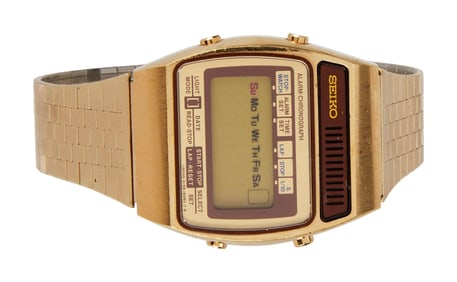 Harry Belafonte | Seiko Vintage LCD Digital Stainless Steel Wristwatch, Ref. A158-5070