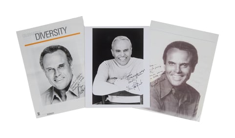 Harry Belafonte | Three Signed and Inscribed Images
