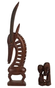 Harry Belafonte | African Carved Wood Ibis Sculpture and Other Carved Wood Sculpture