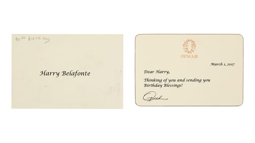 Harry Belafonte | Oprah Winfrey Birthday Notecard