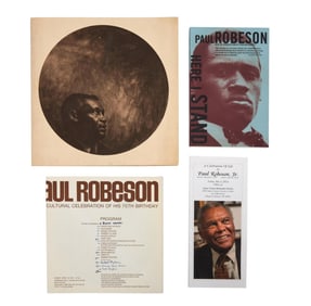 Harry Belafonte | Paul Robeson 75th Birthday Program with Belafonte's Handwritten Notes