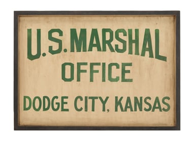Gunsmoke | "U.S. Marshal Office" Exterior Sign Prop