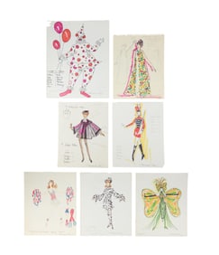 Laugh-In | A group of Michael Travis costume designs for Laugh-In's female cast