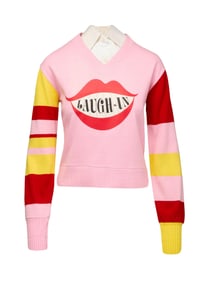 Laugh-In | "Rowan & Martin's Laugh-In: 25th Anniversary Reunion" Logo Sweater with Faux Collar