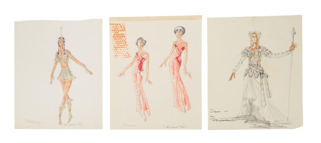 Tony Orlando and Dawn | Michael Travis Costume Sketches for Dawn