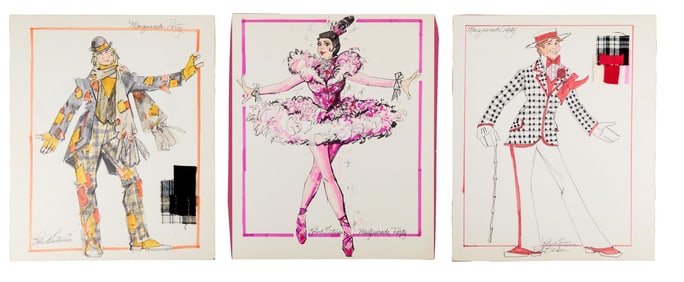 Masquerade Party | Bob Barker, Rod McKuen, and Ann Miller Costume Sketches