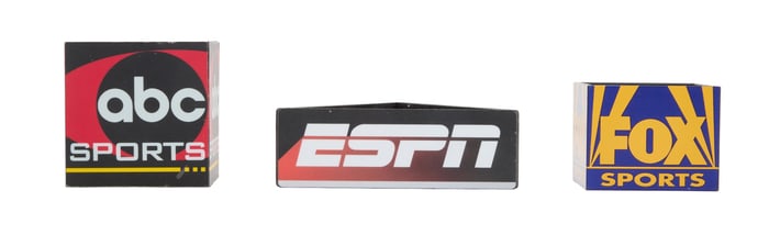 Sports Network Television | Reporter and Talent Microphone ID Cubes (A)